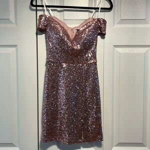 Sequined Homecoming Dress